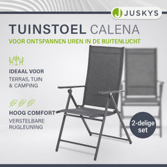 Tuinstoel Calena – inklapbaar, 7 standen, set van 2