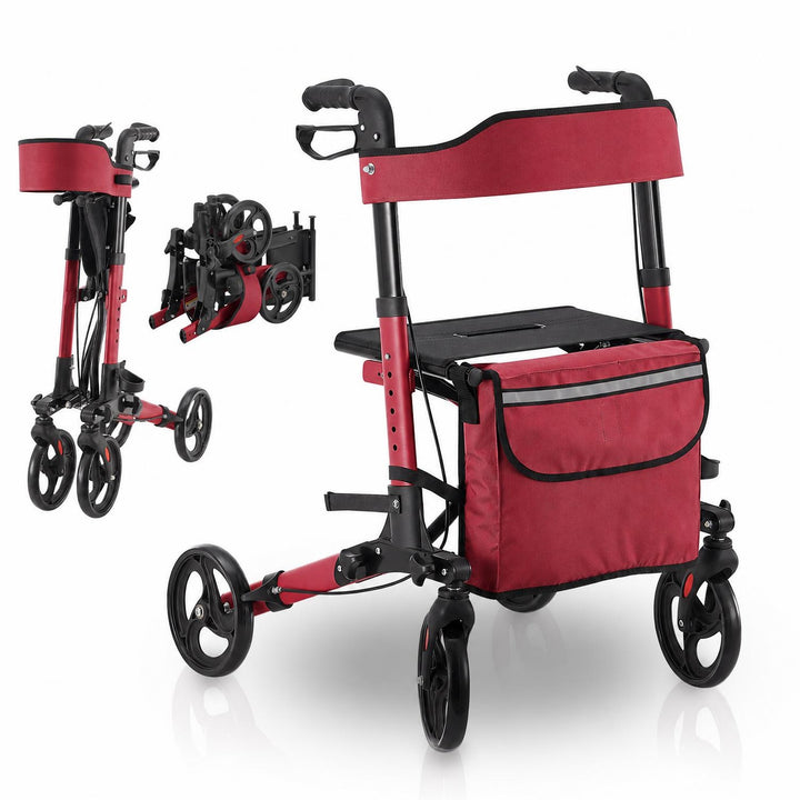 Rollator Vital van aluminium – inklapbaar, met zitje, tot 130 kg