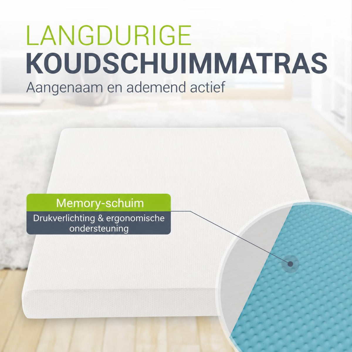 Koudschuim matras hardheidsgraad 3 – puntelastisch en luchtig