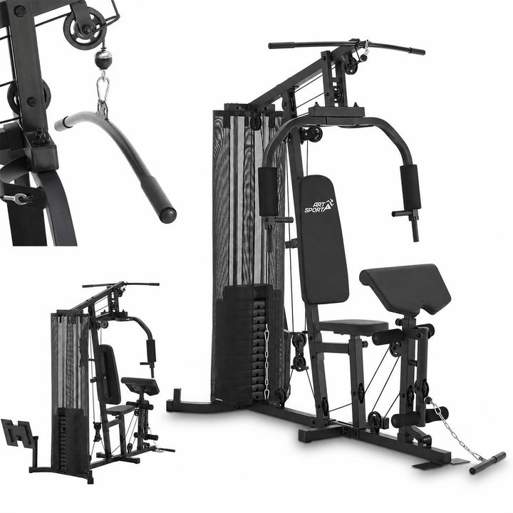 Krachtstation ProfiGym 3000 – 14 gewichten tot 77 kg, staal