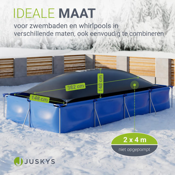 Opblaasbaar zwembadkussen – winterafdekking, meerdere maten