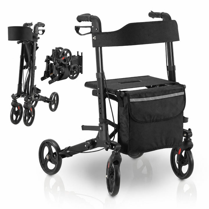 Rollator Vital van aluminium – inklapbaar, met zitje, tot 130 kg
