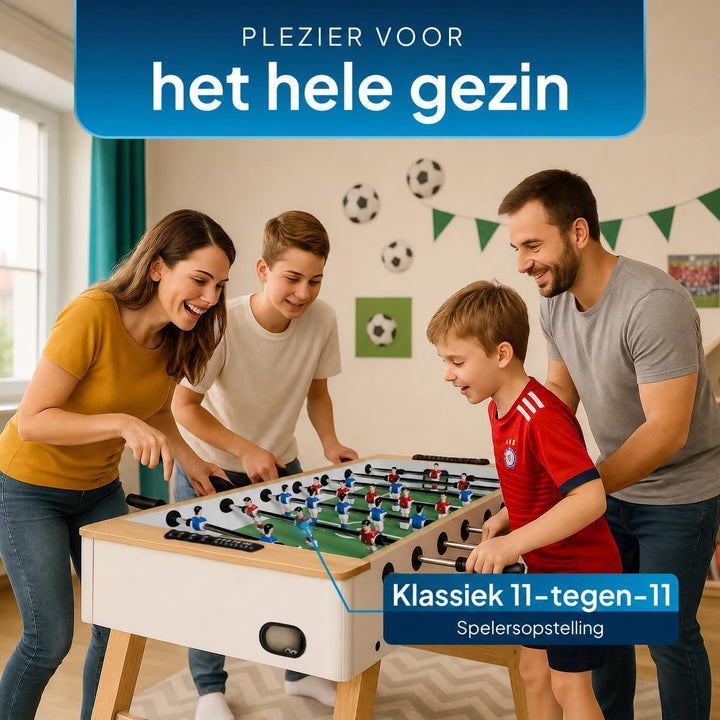 Voetbaltafel ProKick – zwart, met 4 ballen en scoreteller