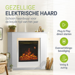 Elektrische haard met verwarming