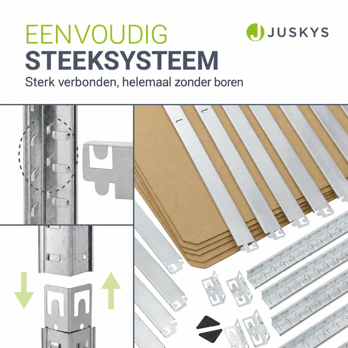 Metalen stellingkast Basic 180x90x40 cm – set van 2 tot 8