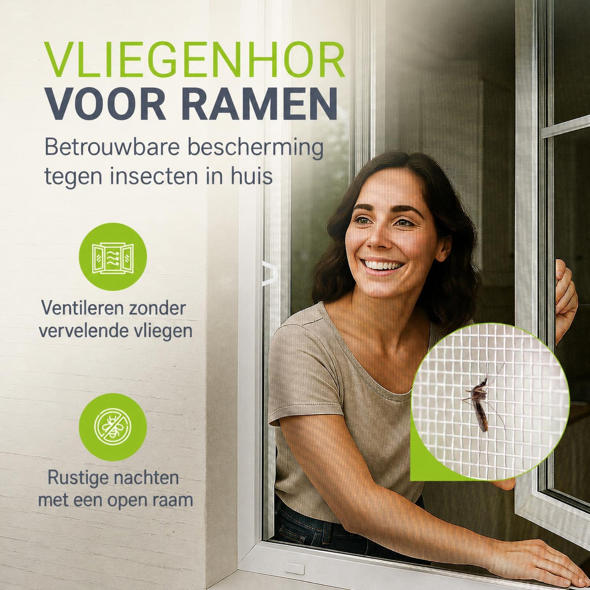 Raamhor met aluminium frame
