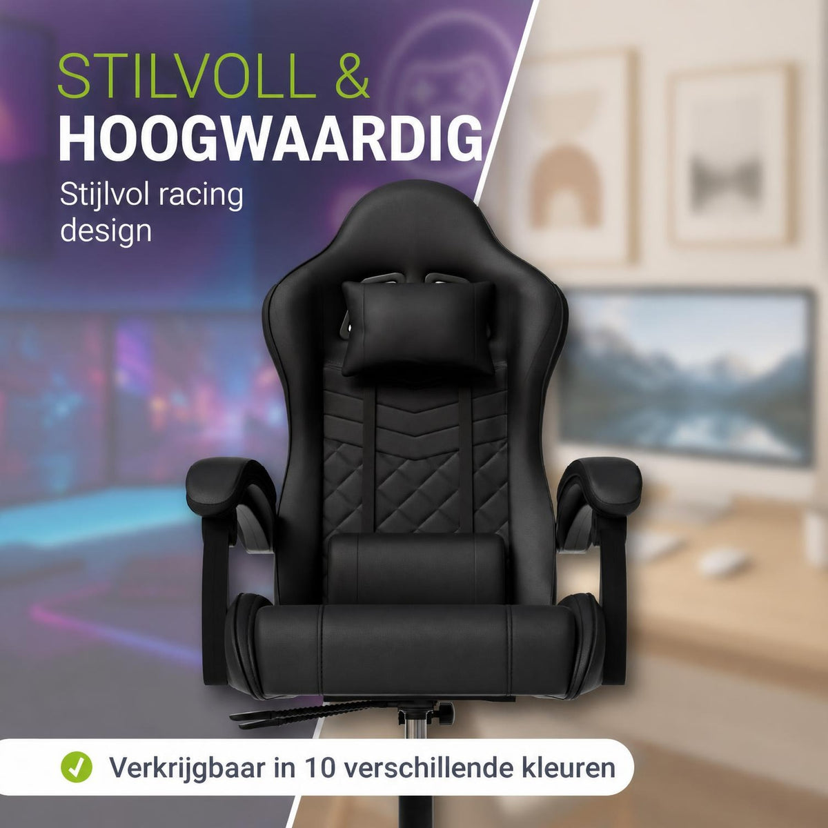 Gamestoel HyperSeat – kunstleer, verstelbare rugleuning, 120 kg