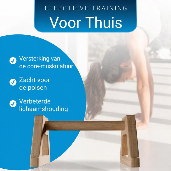 Houten parallettes – push-up steunen voor calisthenics