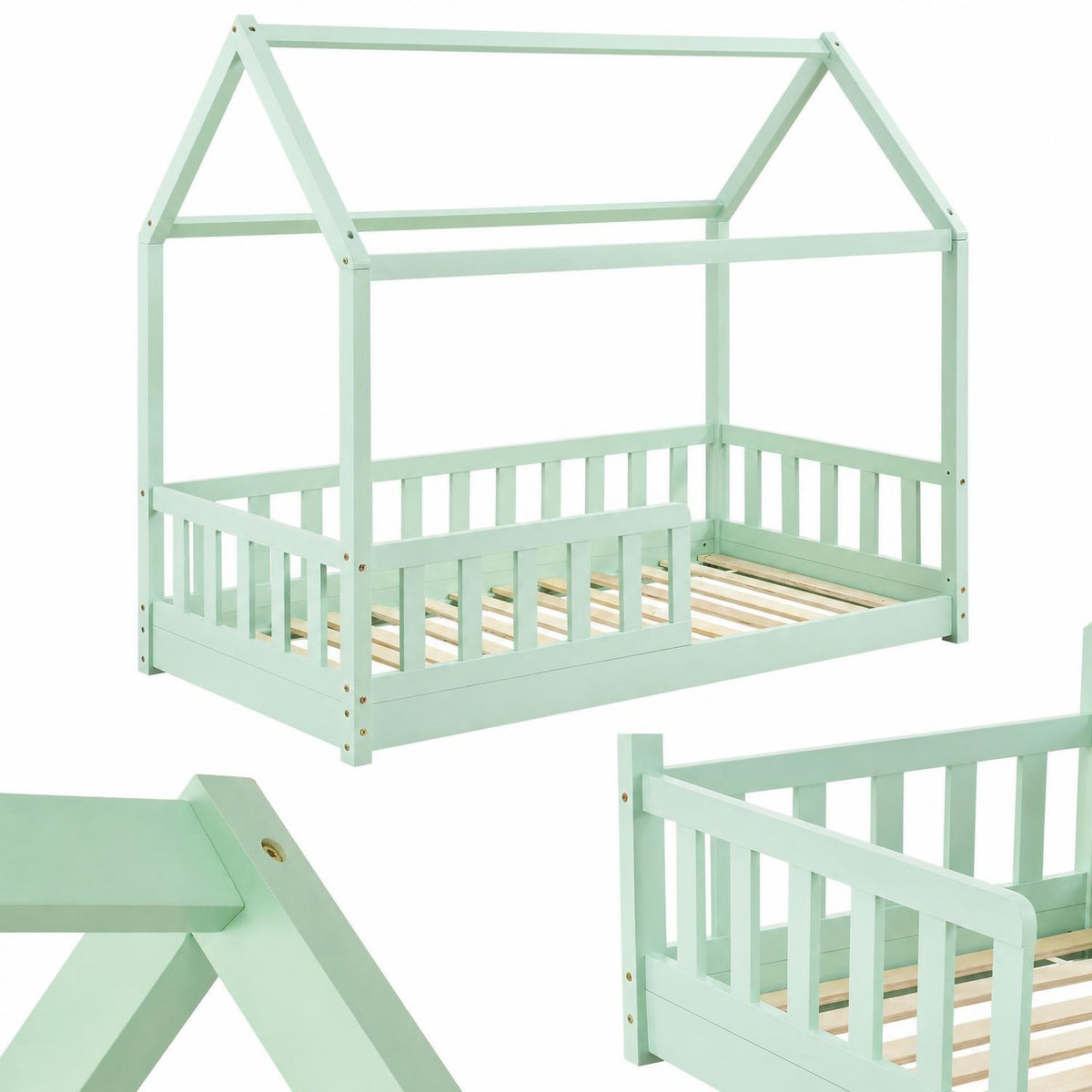 Kinderbed Marli 80x160 cm – huisbed met uitvalbeveiliging
