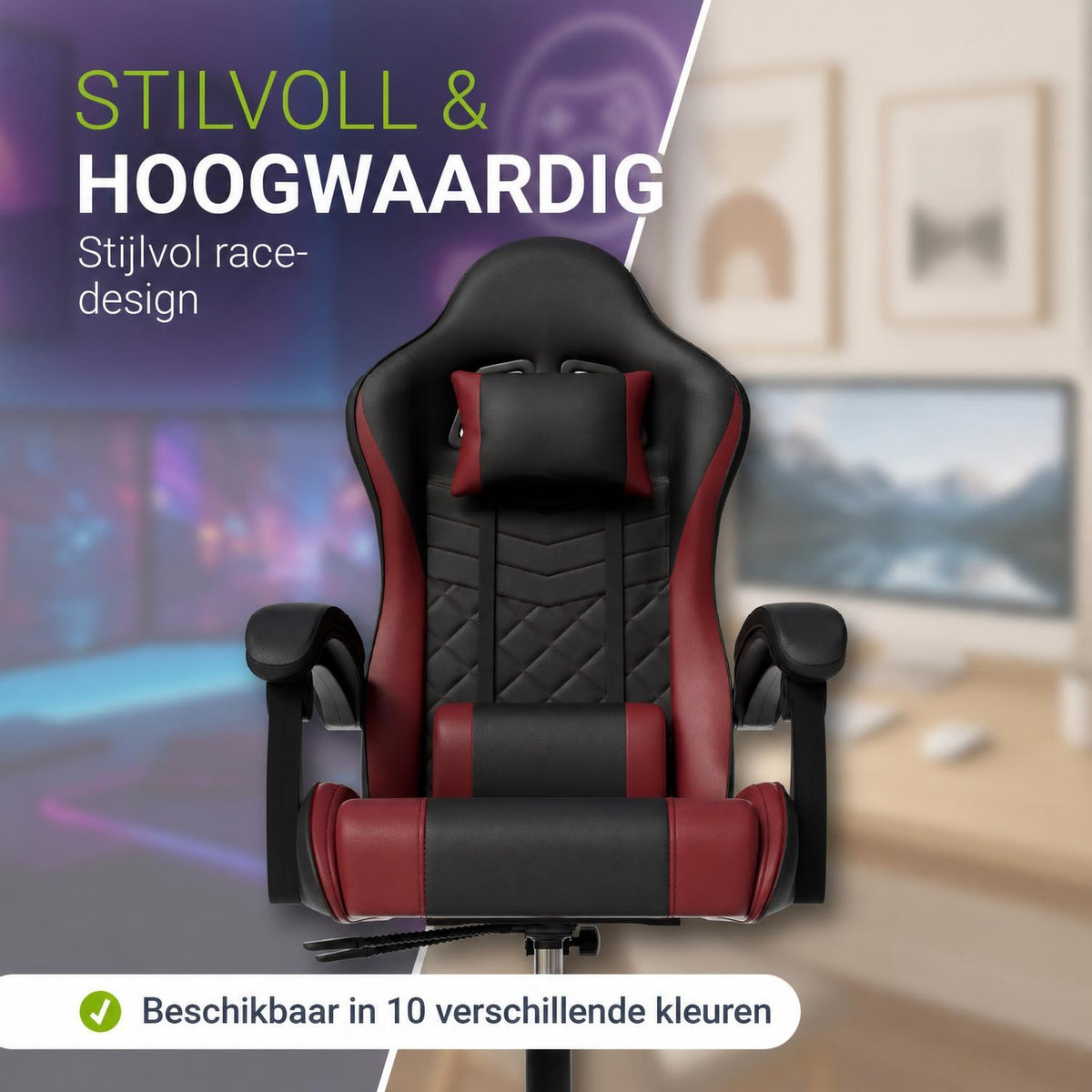 Gamestoel HyperSeat – kunstleer, verstelbare rugleuning, 120 kg