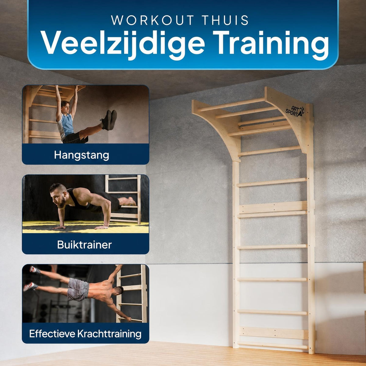 Houten klimrek voor volwassenen