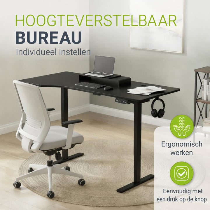 Bureau Office Stand 120x60 cm – elektrisch in hoogte verstelbaar