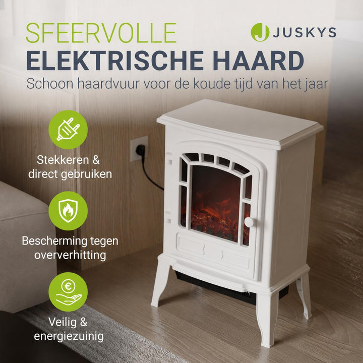 Elektrische haard 2000 W – vlameffect, 2 verwarmingsstanden