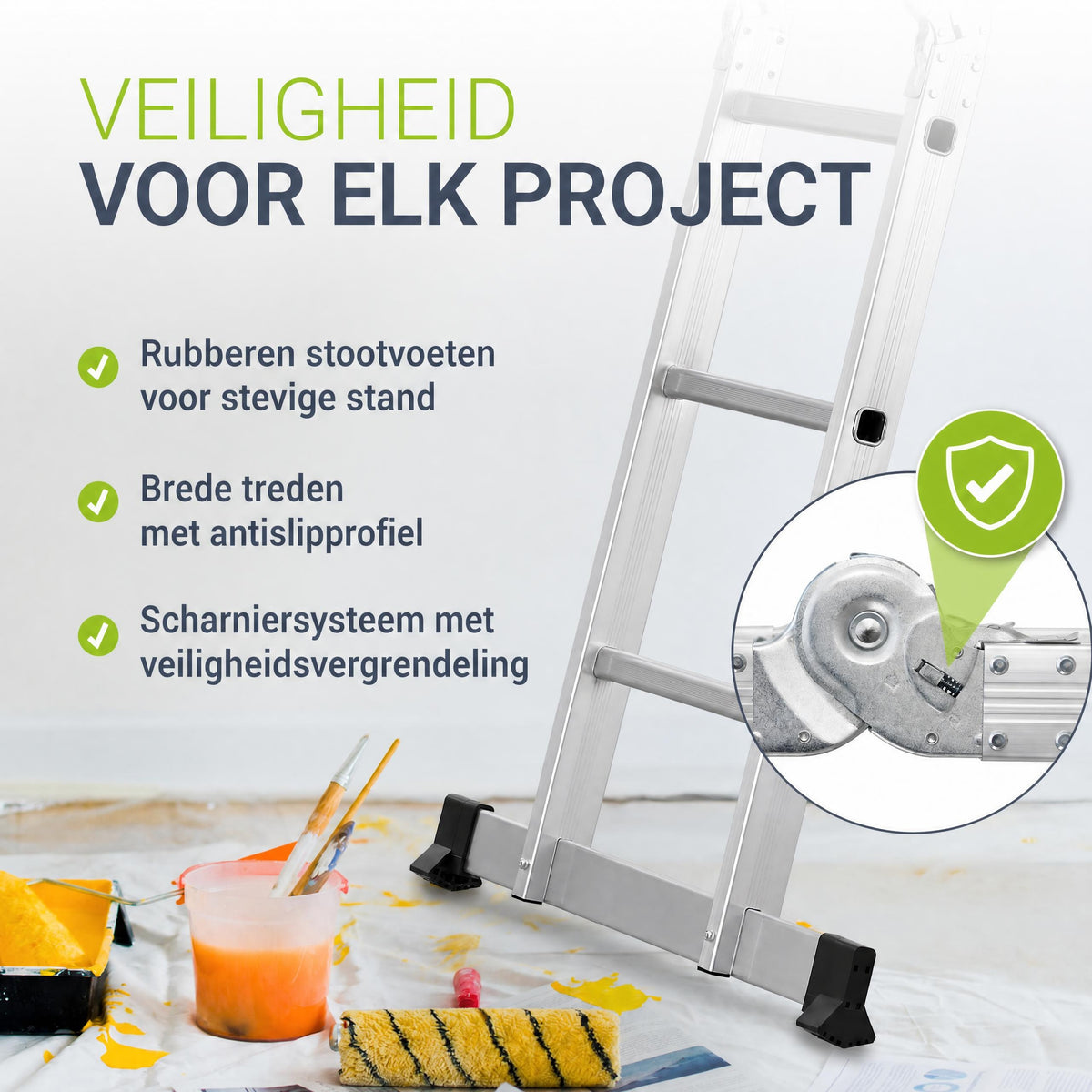 Aluminium multifunctionele ladder – 3,6 m, vrijstaand of leunend