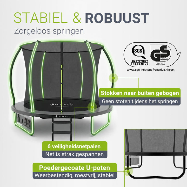 Trampoline SkyBounce – met veiligheidsnet en EasyAccess-ladder
