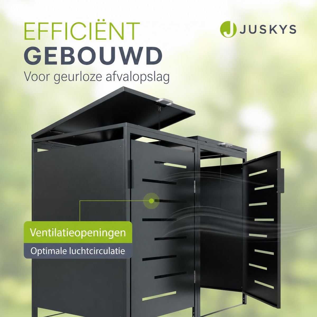 Containerombouw Arel – voor 2, 3 of 4 containers, afsluitbaar