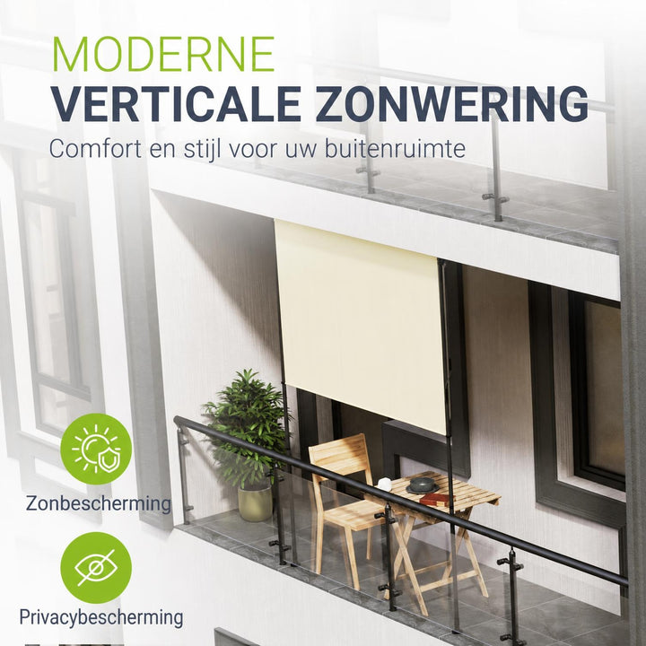 Verticaal zonnescherm Barbados – 1 tot 2 m breed, zonder boren