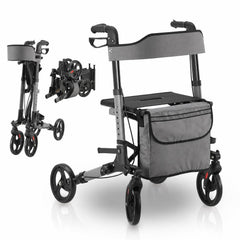 Rollator Vital van aluminium – inklapbaar, met zitje, tot 130 kg