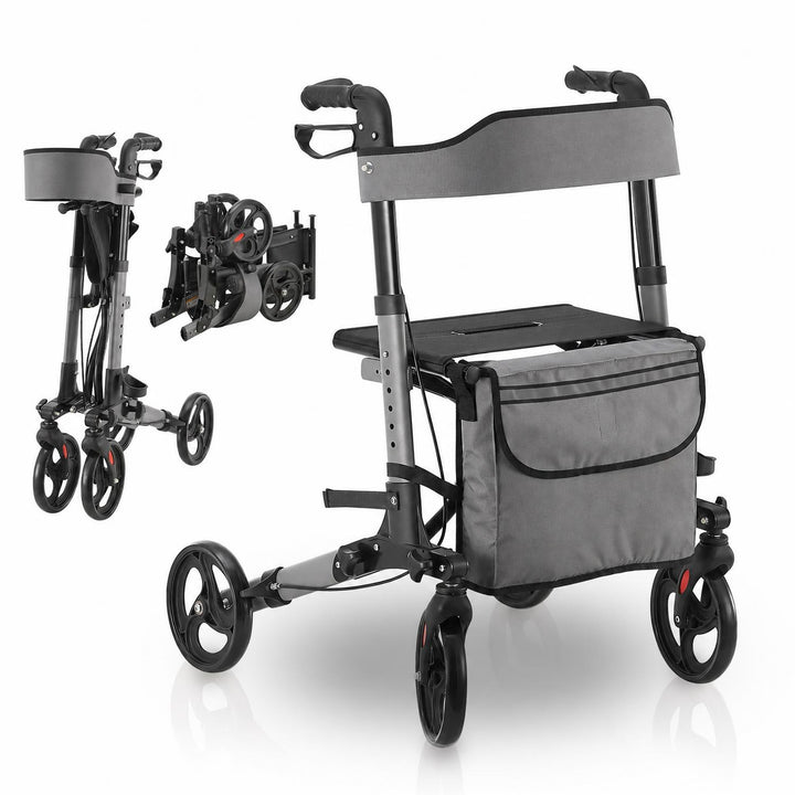 Rollator Vital van aluminium – inklapbaar, met zitje, tot 130 kg