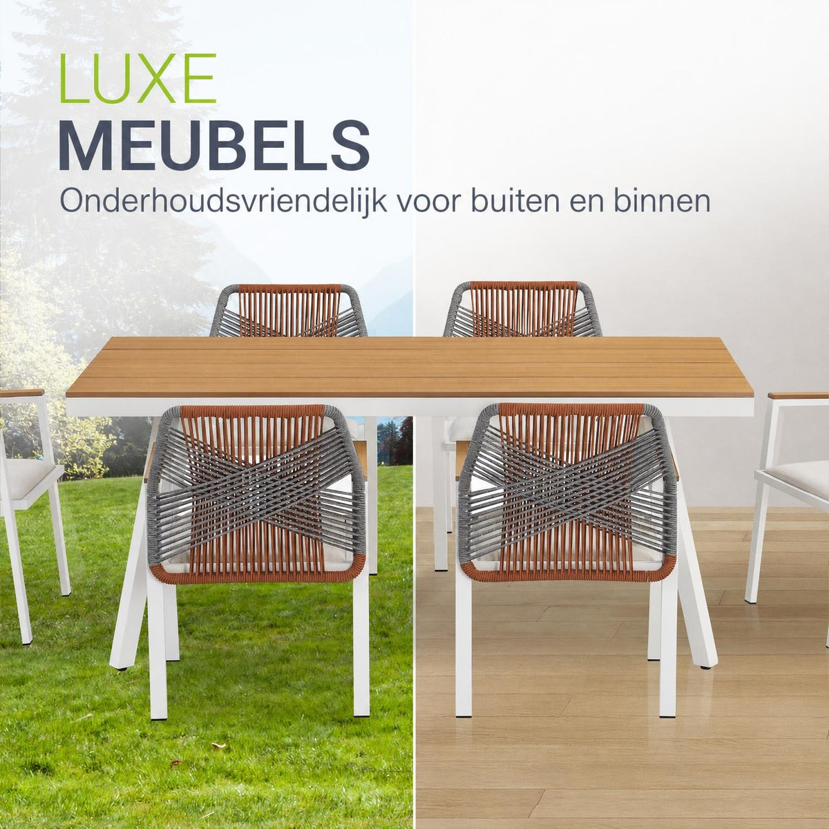 Tuinset Costa Rica – 6 personen, eettafel met 6 stoelen