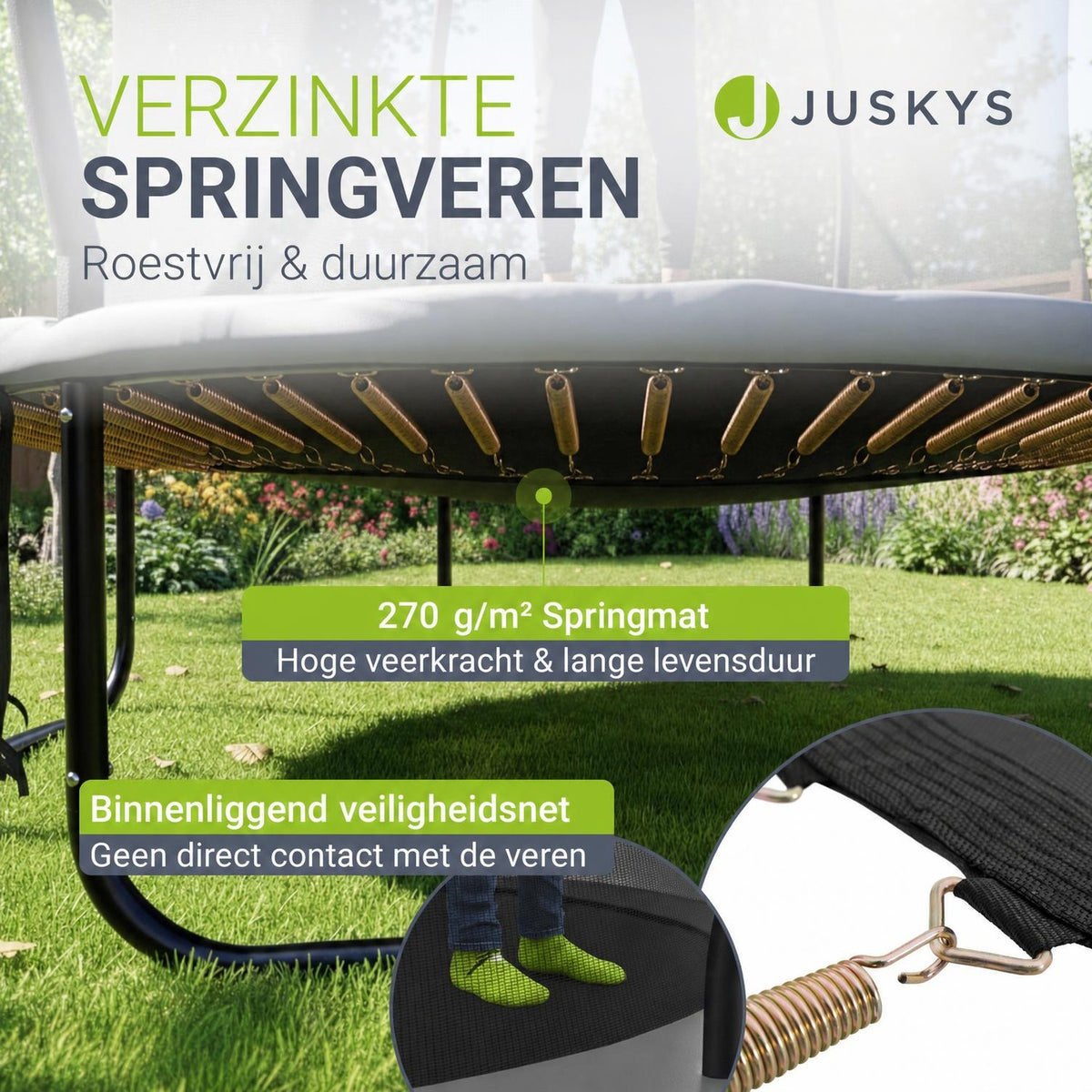Trampoline SkyBounce – met veiligheidsnet en EasyAccess-ladder