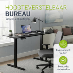 Bureau Office Stand 120x60 cm – elektrisch in hoogte verstelbaar
