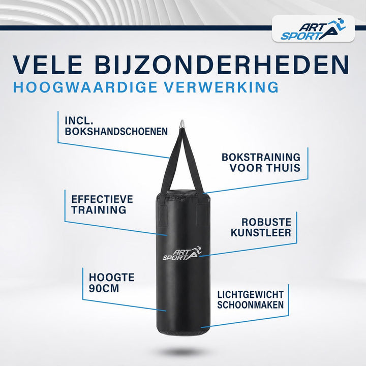 Bokszak gevuld voor kinderen en volwassenen – complete set