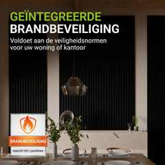 Akoestische wandpanelen houtlook set van 4