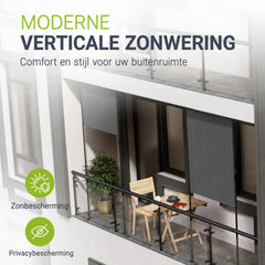 Verticaal zonnescherm Barbados – 1 tot 2 m breed, zonder boren