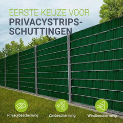 Privacystroken van PVC – antraciet, incl. 30 clips