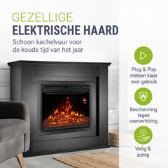 Elektrische haard met verwarming