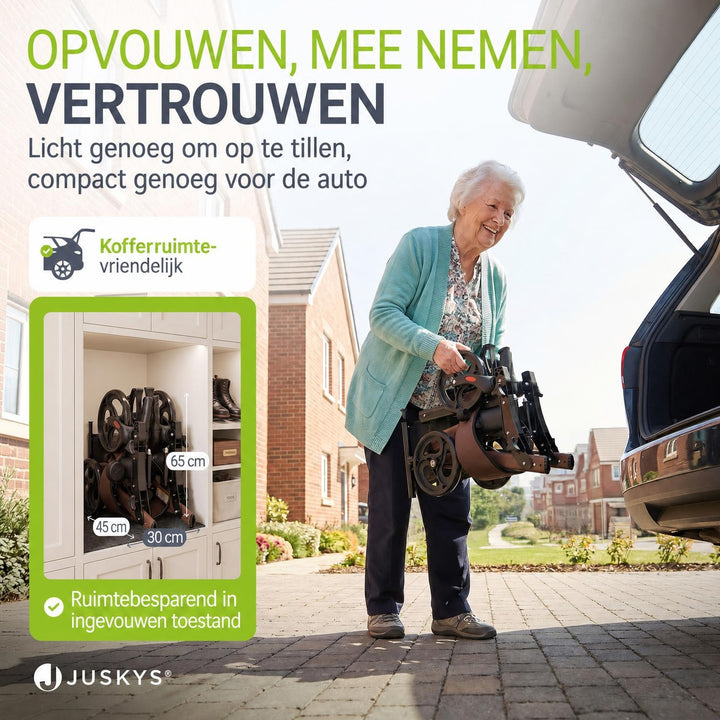 Rollator Vital van aluminium – inklapbaar, met zitje, tot 130 kg