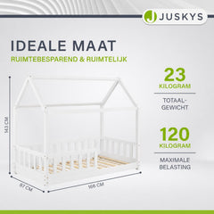 Kinderbed Marli 80x160 cm – huisbed met uitvalbeveiliging