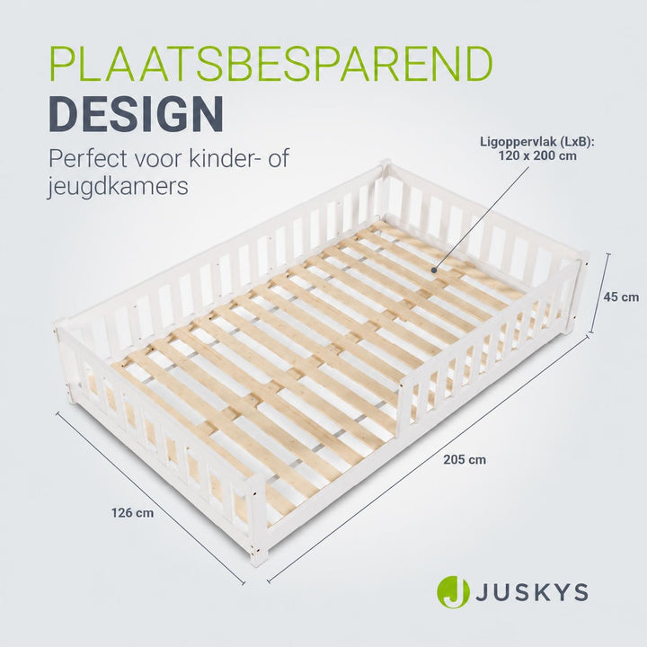 Kinderbed Naya 80x160 cm – vloerbed met uitvalbeveiliging