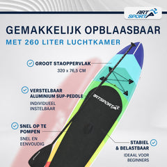 Supboard Beach Rocker – opblaasbaar, complete set met peddel