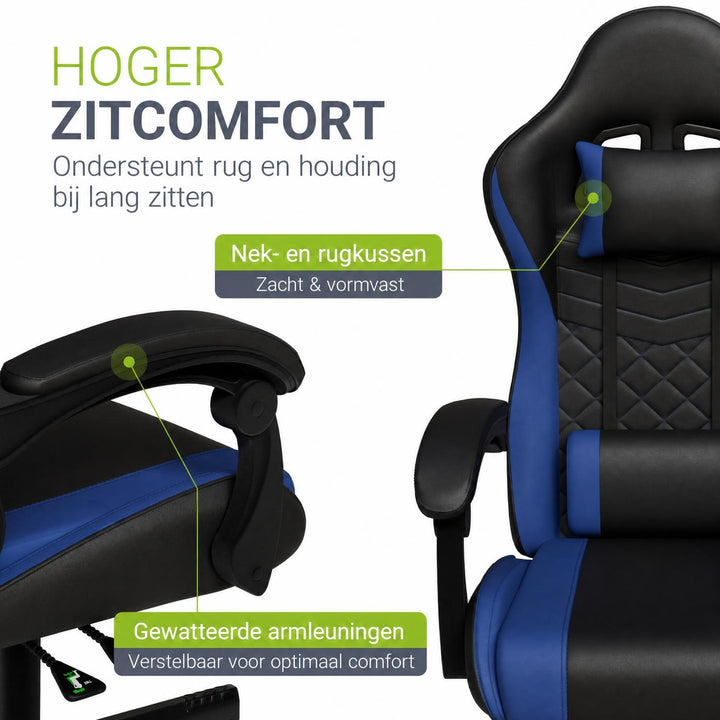 Gamestoel HyperSeat – kunstleer, verstelbare rugleuning, 120 kg