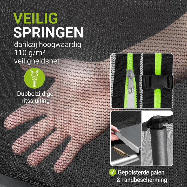 Trampoline SkyBounce – met veiligheidsnet en EasyAccess-ladder