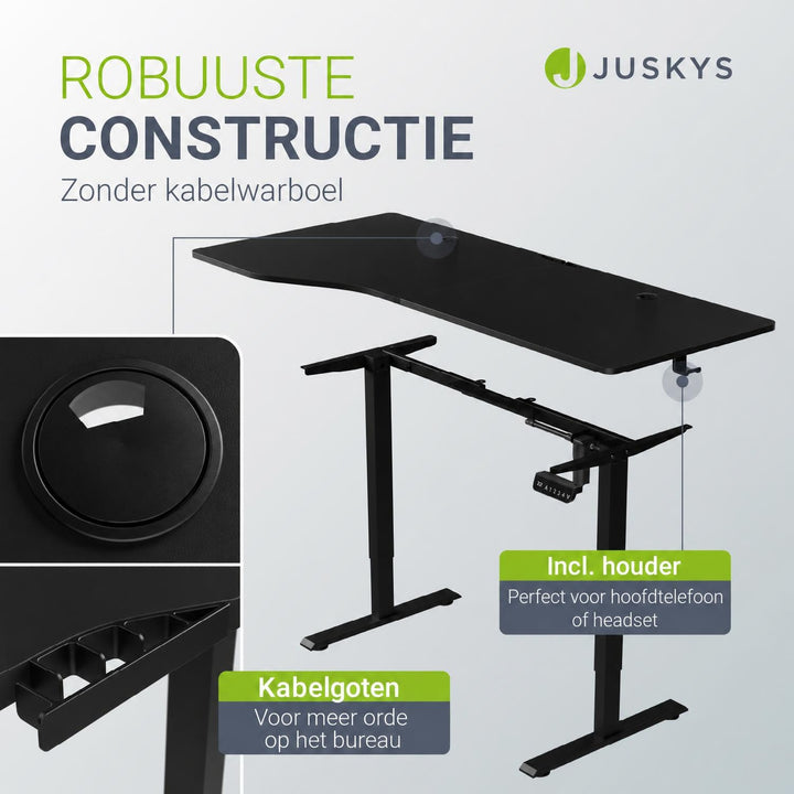 Bureau Office Stand 120x60 cm – elektrisch in hoogte verstelbaar