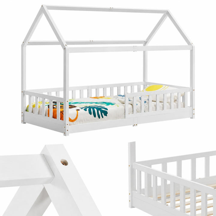 Kinderbed Marli 90x200 cm – huisbed met uitvalbeveiliging
