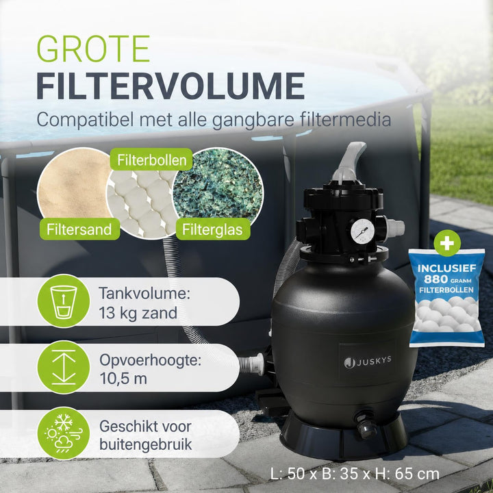 Zandfiltersysteem voor zwembaden tot 47m³