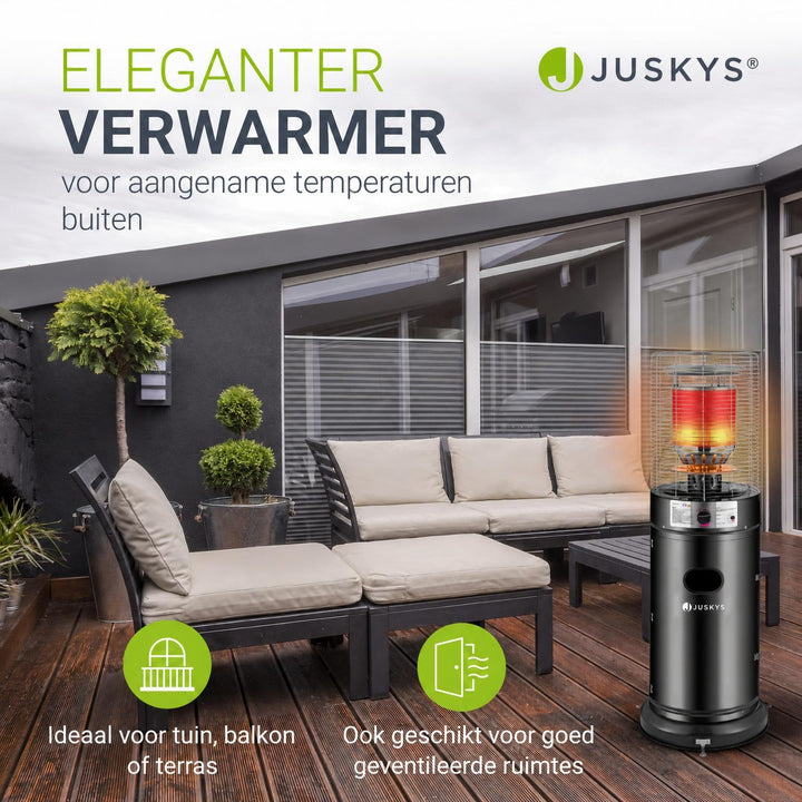 Gas terrasverwarmer Cuna – 11 kW, met kantelbeveiliging