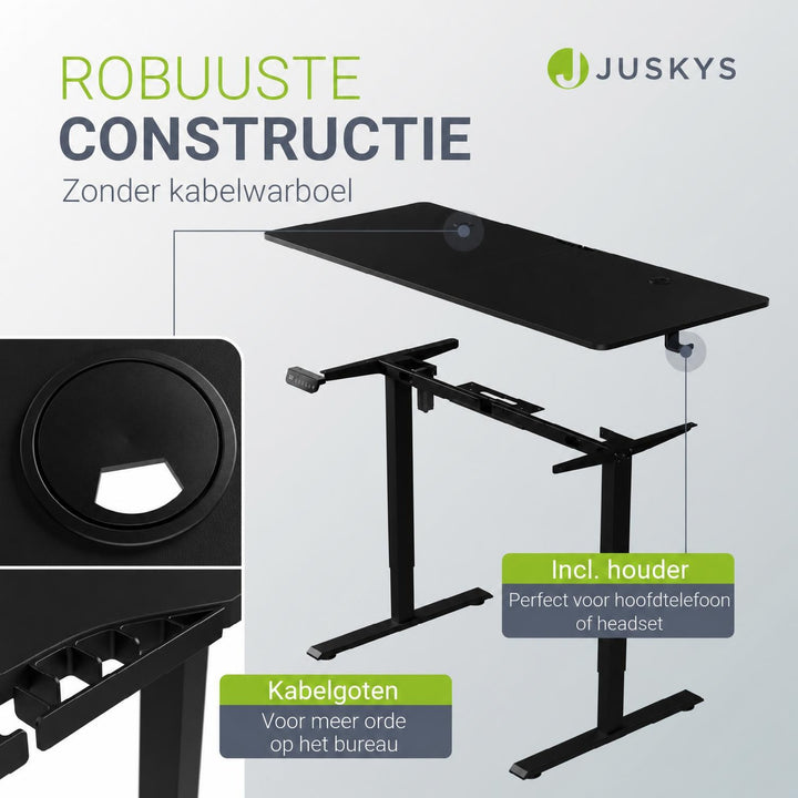 Bureau Office Stand 120x60 cm – elektrisch in hoogte verstelbaar