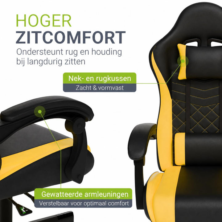 Gamestoel HyperSeat – kunstleer, verstelbare rugleuning, 120 kg