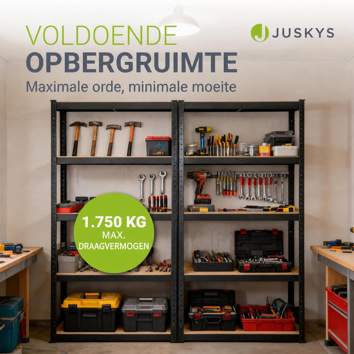 Metalen stellingkast Basic 180x90x40 cm – set van 2 tot 8