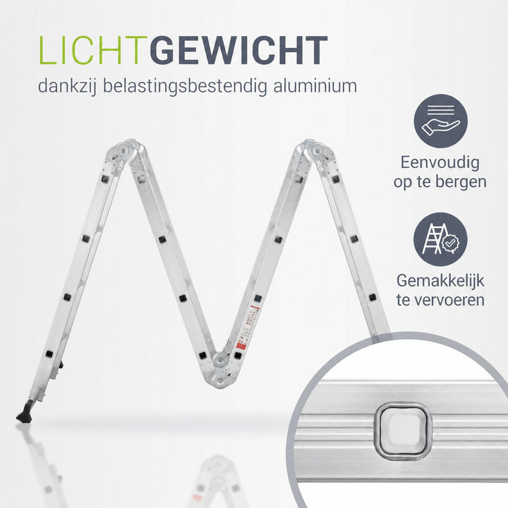 Aluminium multifunctionele ladder – 3,6 m, vrijstaand of leunend
