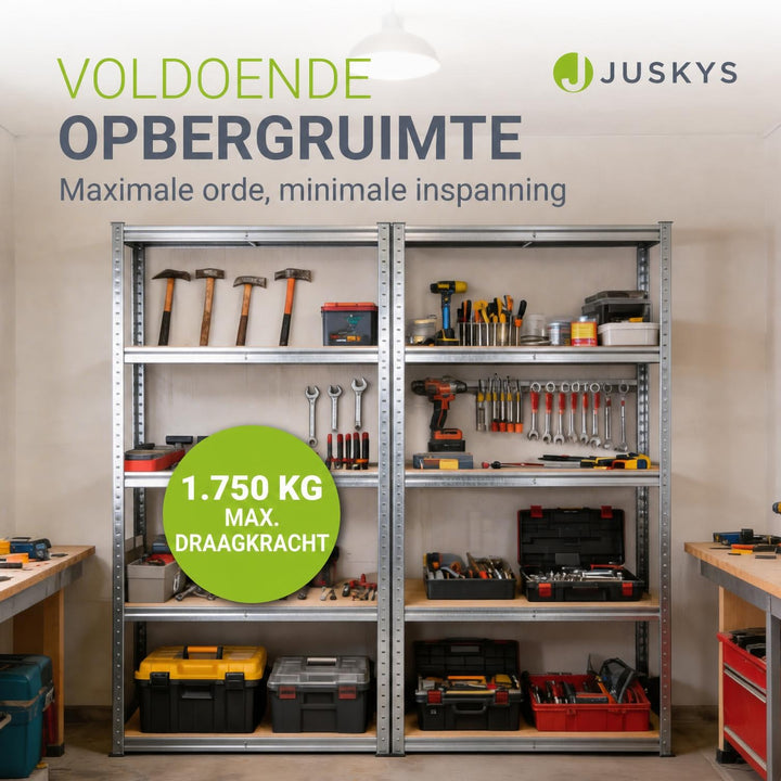 Metalen stellingkast Basic 180x90x40 cm – set van 2 tot 8