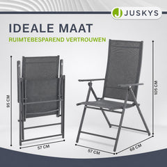 Tuinstoel Calena – inklapbaar, 7 standen, set van 2
