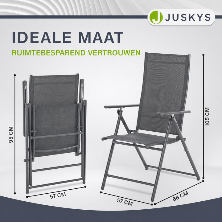 Tuinstoel Calena – inklapbaar, 7 standen, set van 2