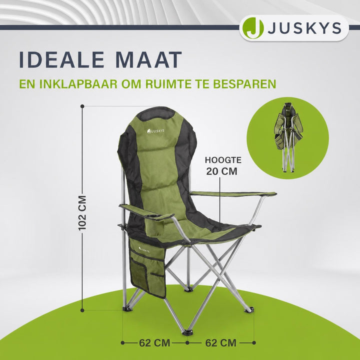 Campingstoel Lido – opvouwbaar, met bekerhouder en draagtas