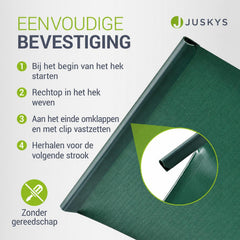Privacystroken van PVC – antraciet, incl. 30 clips